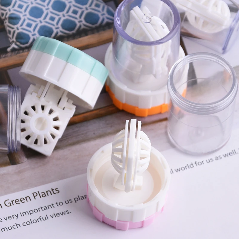 Manually Contact Lens Cleaner Washer Cleaning Lenses Case Contact Lenses Cleaning Device Practical Contact Lens Cleaner Case
