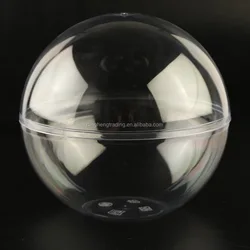 Wholesale New Arrival Sphere Clear Plastic Dome Cake Box Ball Salad Bowl with Lid in 4 Sizes
