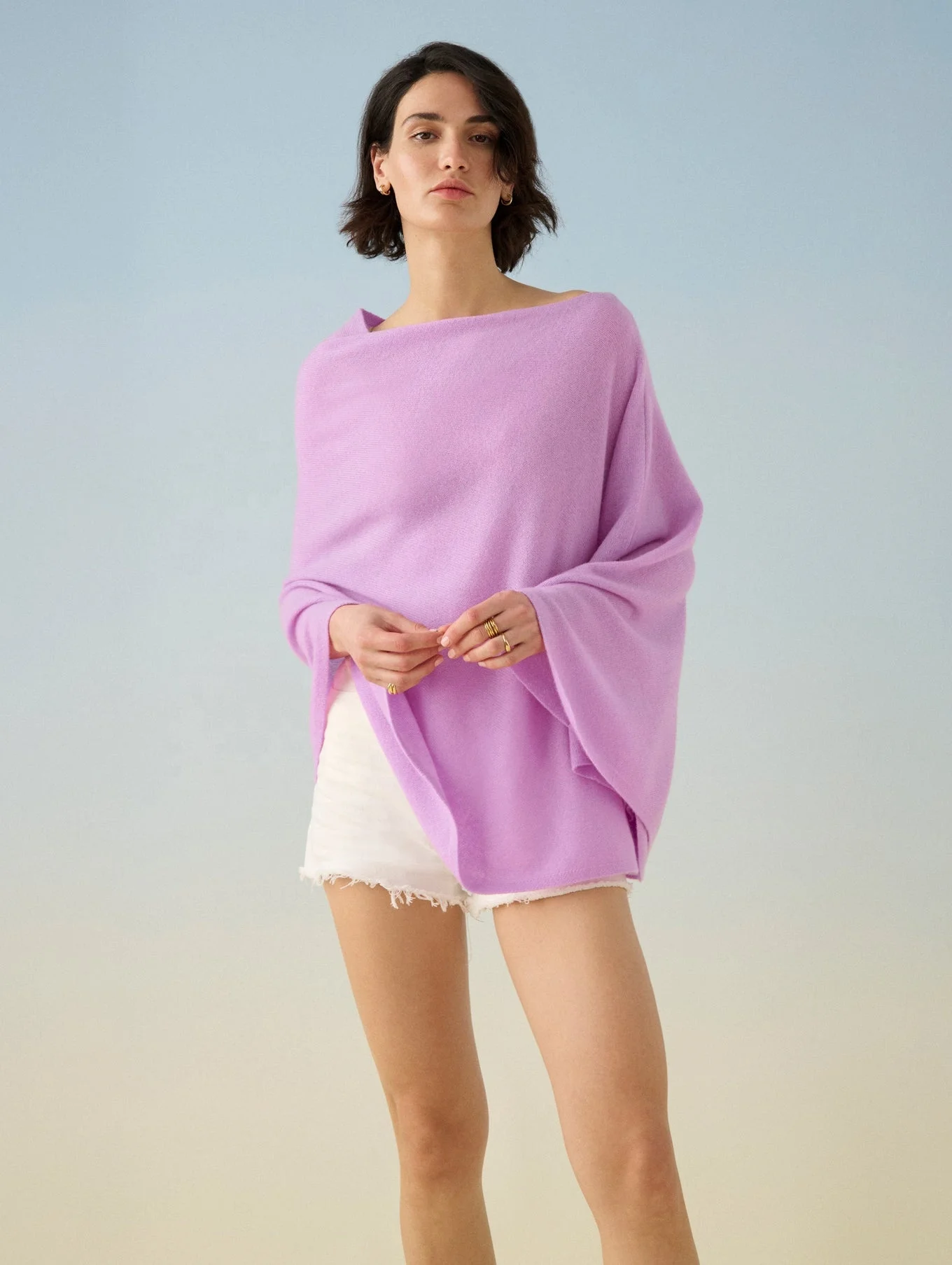 Autumn Cashmere Fashion Cape Knitted Ladies Cashmere Cape Scarf Wholesale Ladies Cashmere Cape Women Adult Shawl Winter 30PCS