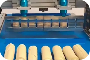 Automatic cutting operating line Ultrasonic sheet cake Cutting Machine for Cakes and Bread in assembly line