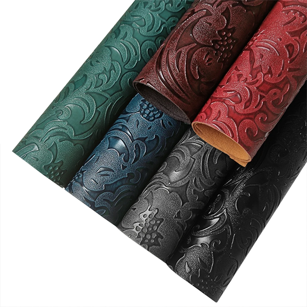 2023 Vintage Embossed Faux Leather Fabric, Synthetic Leather Fabric, Making DIY Clothing Accessories/Cover Materials