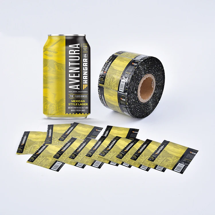 digital printing Custom PET PVC PE plastic aluminum foil heat film band beer shrink sleeve label for round