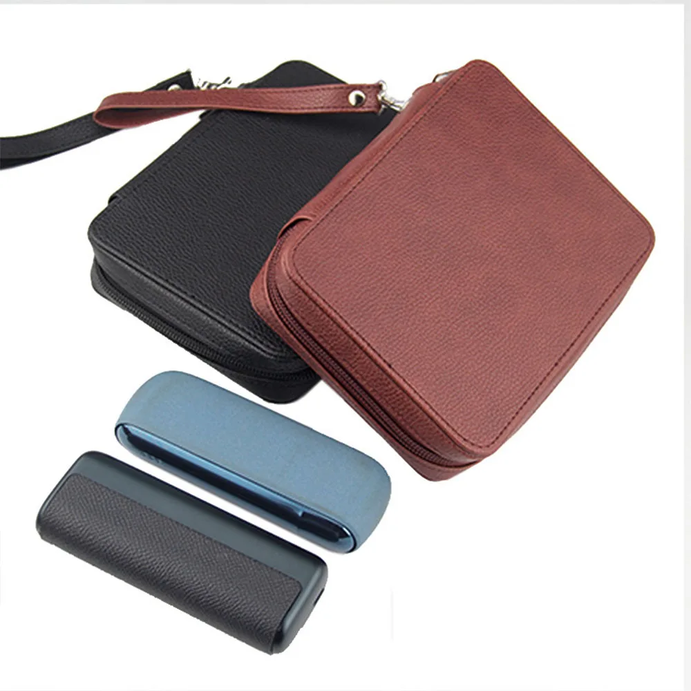 Black Brown Leather Pouch for iqos 3 Duo Case Accessories Protection Cover For Iqos Iluma Prime Cigarette Case