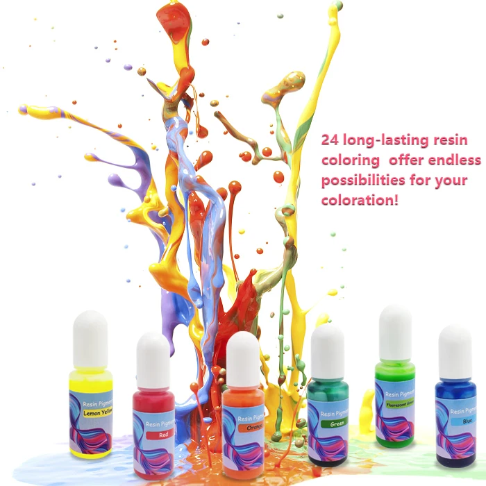 
Art Handicraft 24 Colors Easy Mix UV Liquid Epoxy Resin Pigments Colors 