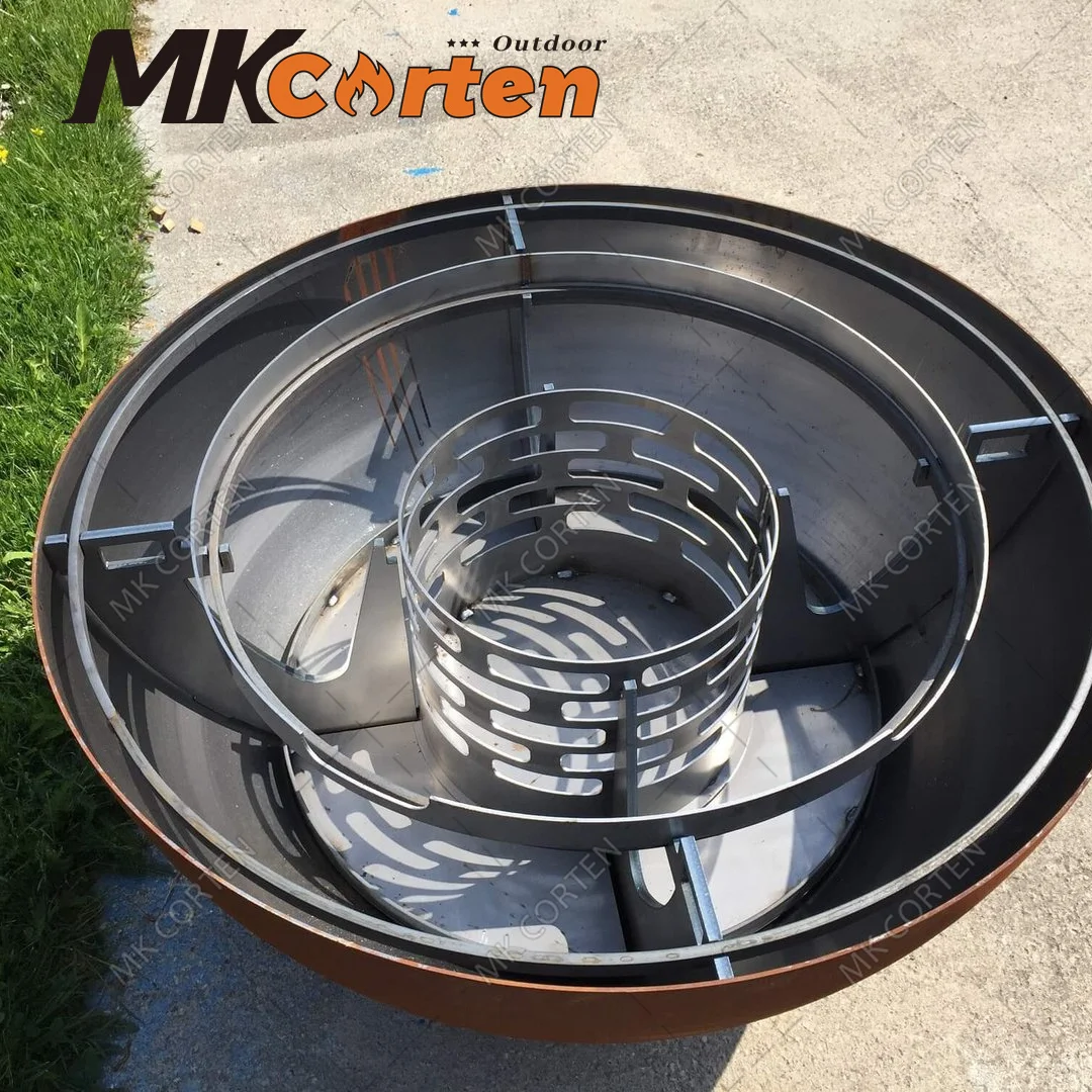 Customizable Carbon Corten Steel Barbecue Grill Bbq Gas Burning