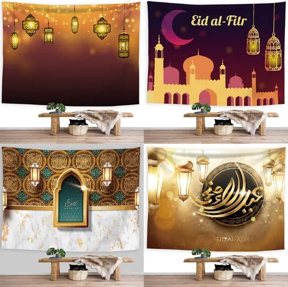 70*100cm Ramadan Backdrop Ramadan Lanterns Mosque Silhouette Moon Muslim Islam Allah Arabic Islamic Pray Arab Eid Background