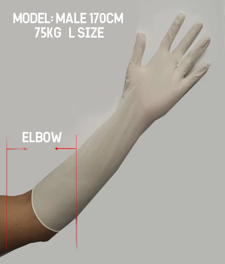 Изготовленный на заказ 16 дюймов Анти-Кислотный химический водонепроницаемый промышленный сенсорный экран резиновые Защитные Налокотники Длина латексные перчатки для работы