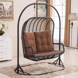 Excellent quality double seat rattan hanging chair outdoor indoor swing chair for adults