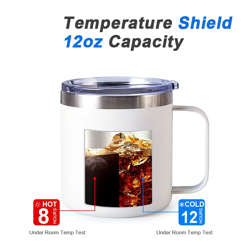 
Tafuco Funny Promotion Round Mugs Stainless Steel Unique Sublimacion Mug Warmers White Large Thermo Coffee Mug with Logo 