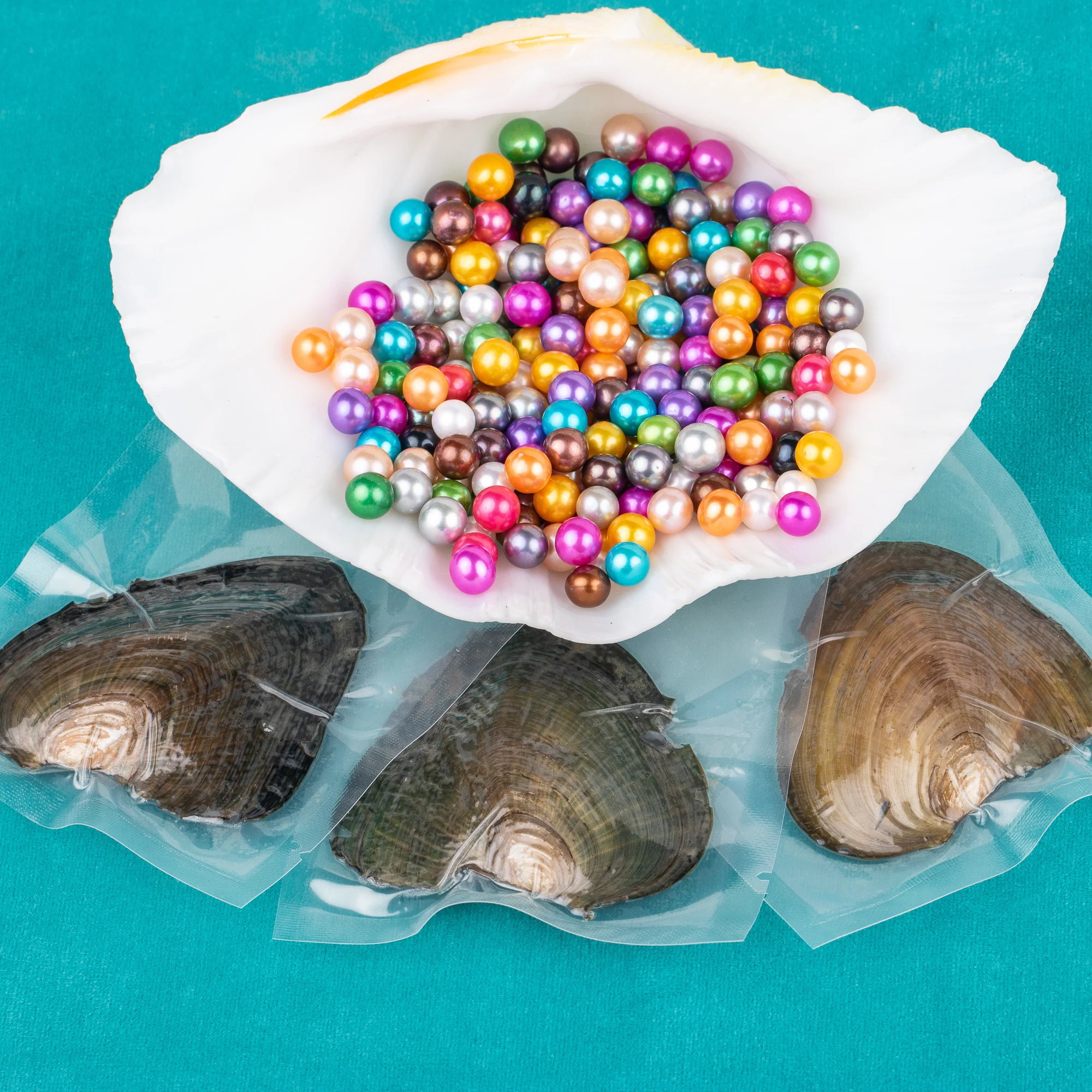 Love Wish Pearl Party Gift Vacuum-packed 6-8mm aaaa+ quality Loose freshwater Round Cultured freshwater Pearl Oyster