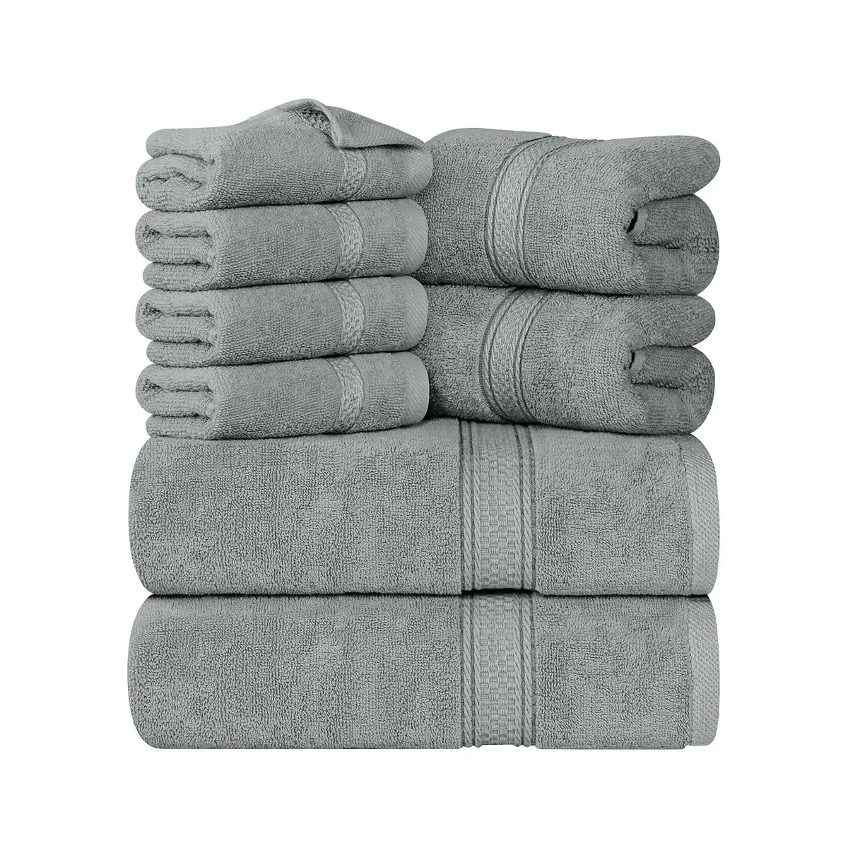 Wholesale Luxury Fluffy Thick Terry Soft Custom Packs Bathroom 100% Egyptian Cotton Bath Towel Set