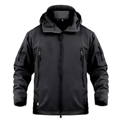Warm Waterproof Fashion jacket Men Fleece Soft shell jacket Hiking Climbing Windproof and warm tactical jacket