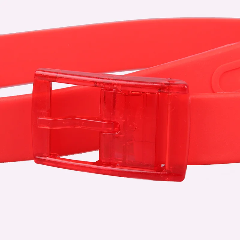 Yiwu factory wholesale  Plastic Belt with Plastic Buckle,Fashion 15 Solid Color Silicone Ladies Belt