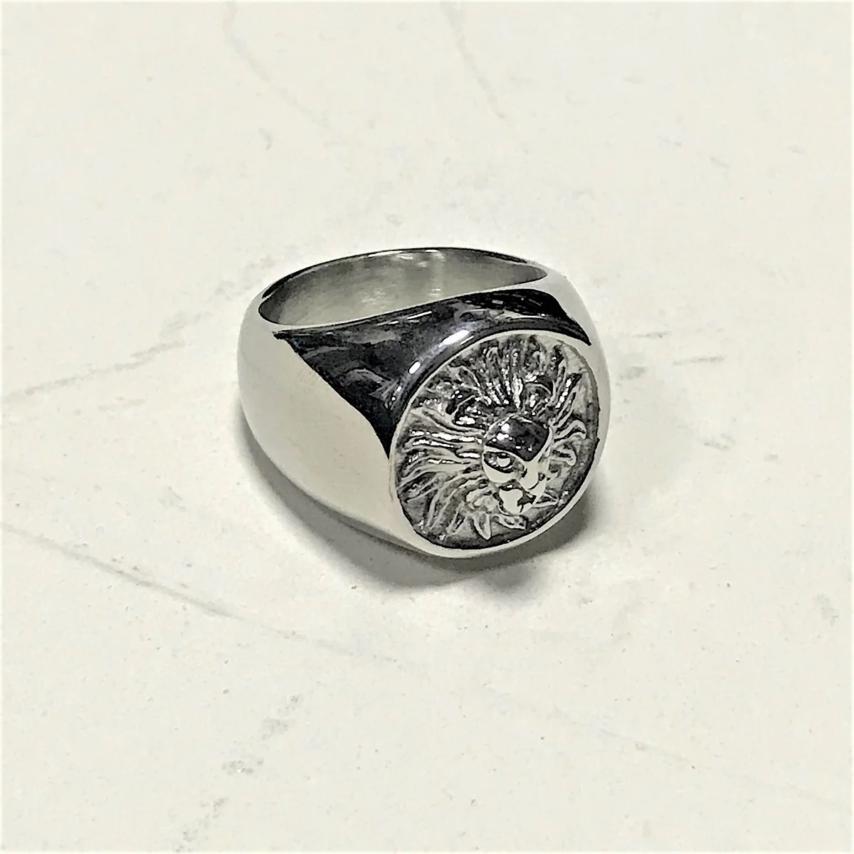 Vaf Anillos De Acero Para Hombre Custom Jewelry Pinky Platinum Finger Bague En Anillo Rostro Leon Lion Animal Ring For Men