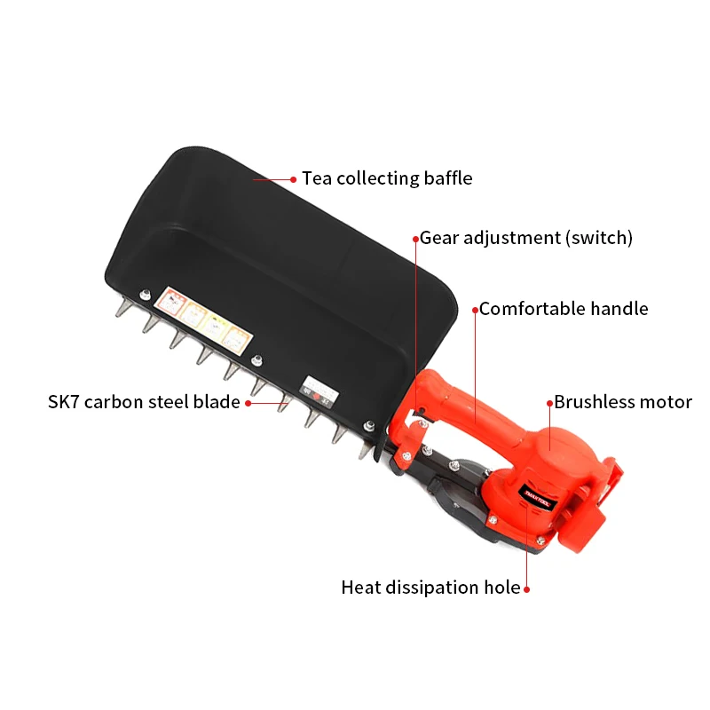 Rechargeable Brushless Lithium Electric Single Small Tea Trimming Hedgerow Machine Electric Tea Picking Machine