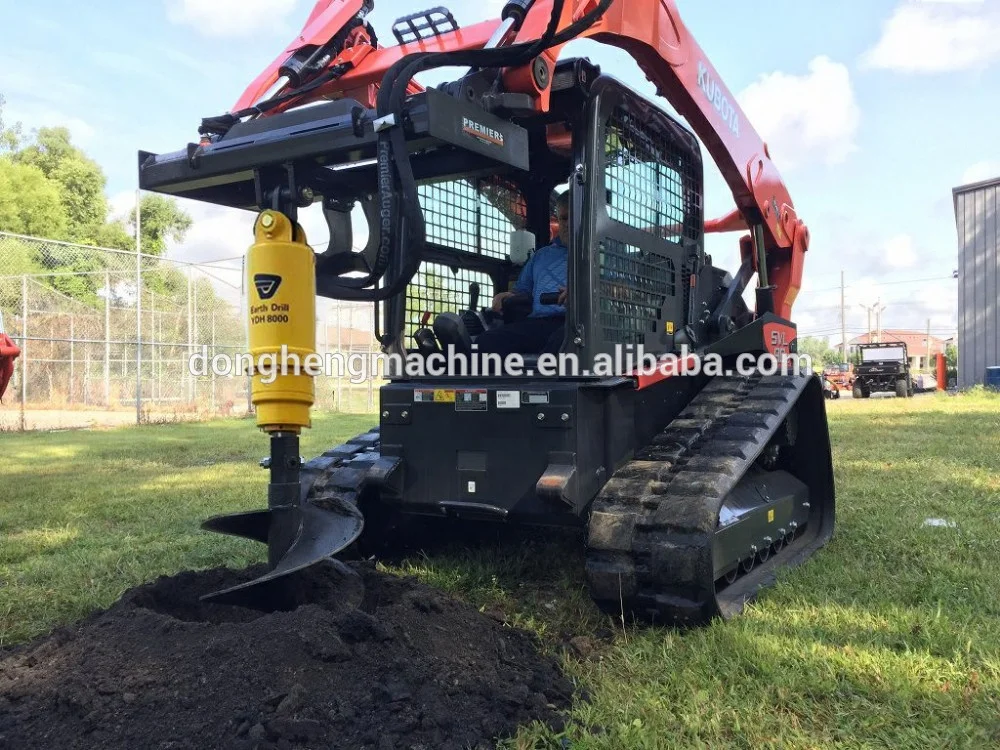 KINGER mini excavator auger torque earth drill skid steer ground hole drill earth auger