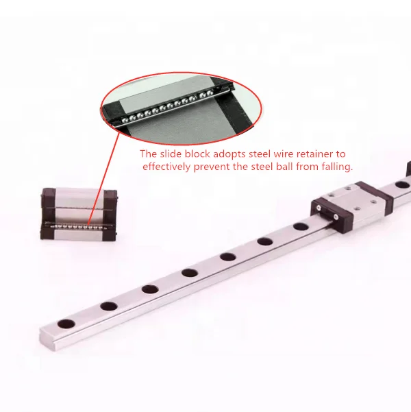 MGN9H MGN9R cnc machine tool miniature linear motion guide rail with slide block