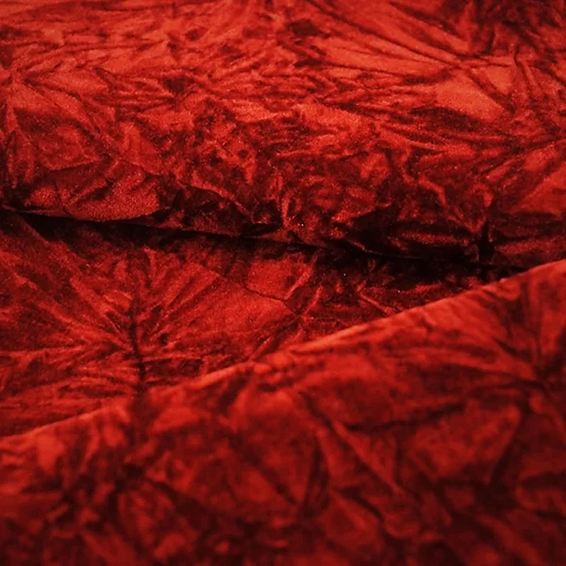 New High Quality 100% nylon 230GSM Solid bright shinning Color Sofa Upholstery Flock crush and wave Fabric for sofa