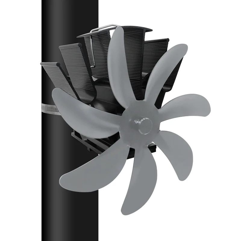 2022 New 7-Blade Fireplace Fan Ultra Quiet Heat Powered Hanging Pipe Stove Fan for Wood Burning Stove Circulating Warm air