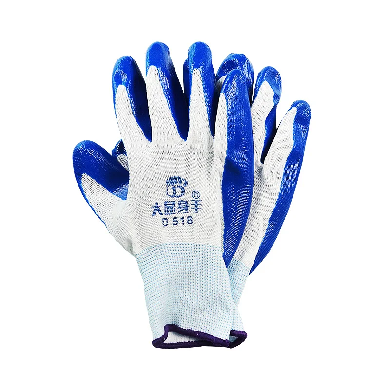 
Hot Sell Quality Coated Gloves Nitrile Anti Cutting Industry Safety Hand Nylon Coated Gloves 