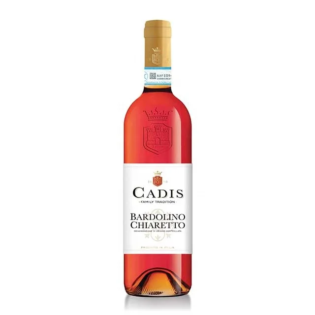 Italian rose wine - Bardolino Chiaretto - Cadis - Glass Bottle 0,75 - Color: Rose - Palate: Pleasant, noble