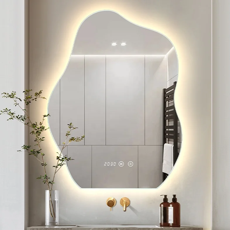 Irregular Cloud Shape Bathroom Wall Decorative Frameless LED Mirror Living Room Table Vanity Mirror