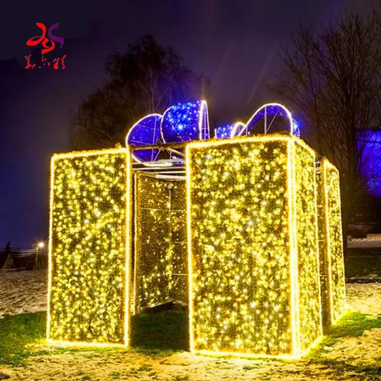 Customized light-up twinkling led reindeer and sleigh christmas motif reindeer light horse animal light in life shape