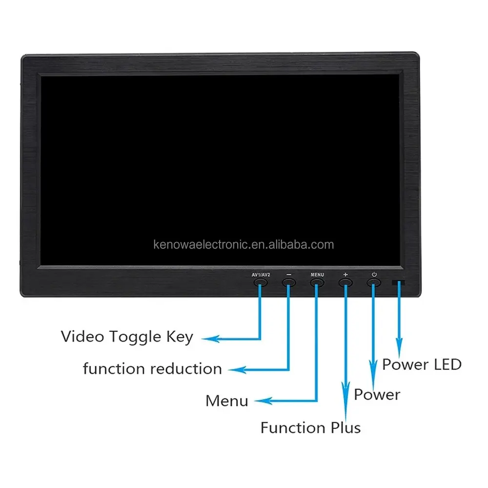 10.1 inch 1920*1200 Portable PC Monitor with VGA HD-MI BNC USB for PS4 xbox Series Raspberry CCTV lcd monitors
