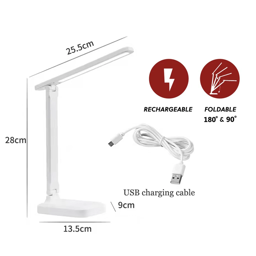 Rechargeable Table Lamp LED Table Light Modern Led Desk Lamp with Charger USB Wireless Table Light