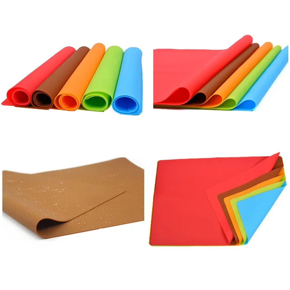 Custom Extra-Large Thicken Non-slip Waterproof Food Grade Silicone Placemats Flexible Table Mat