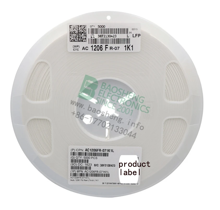 Чип-резистор smt, smd резистор 0201 R-10m 0402 0603 0805 1206 5% 0,36, чип-резистор Ом 0603waj0682t5e