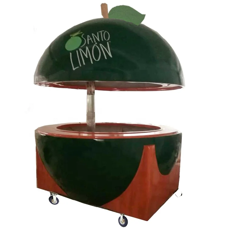 Wholesale fruit lemon shape fast food kiosk hot dog ice cream cart