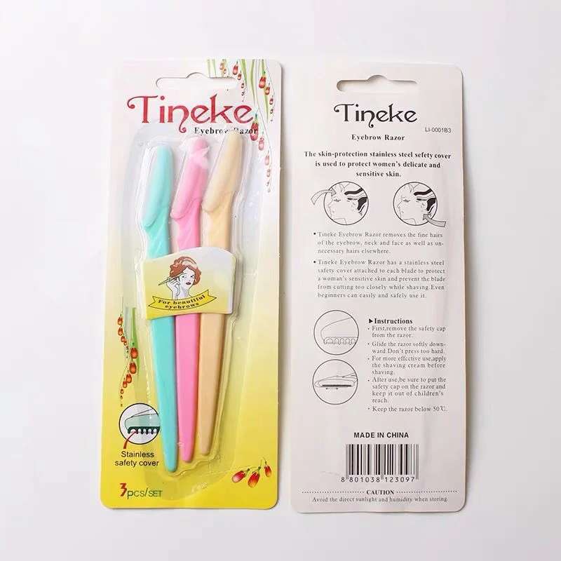 High quality eyebrows trimmer makeup tool kit eyebrow razor pencil trimmer hair scissors