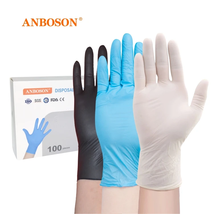 Eu Warehouse Netril Sergical Netrile Disposable Gloves Hand Medical Equipment White