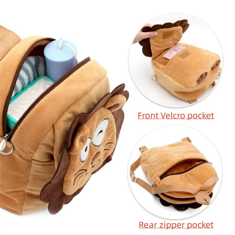 Comfortable Wear Resistant Custom Cute Cartoon Animal Backpack School Bag Plush Bag For Kindergarten