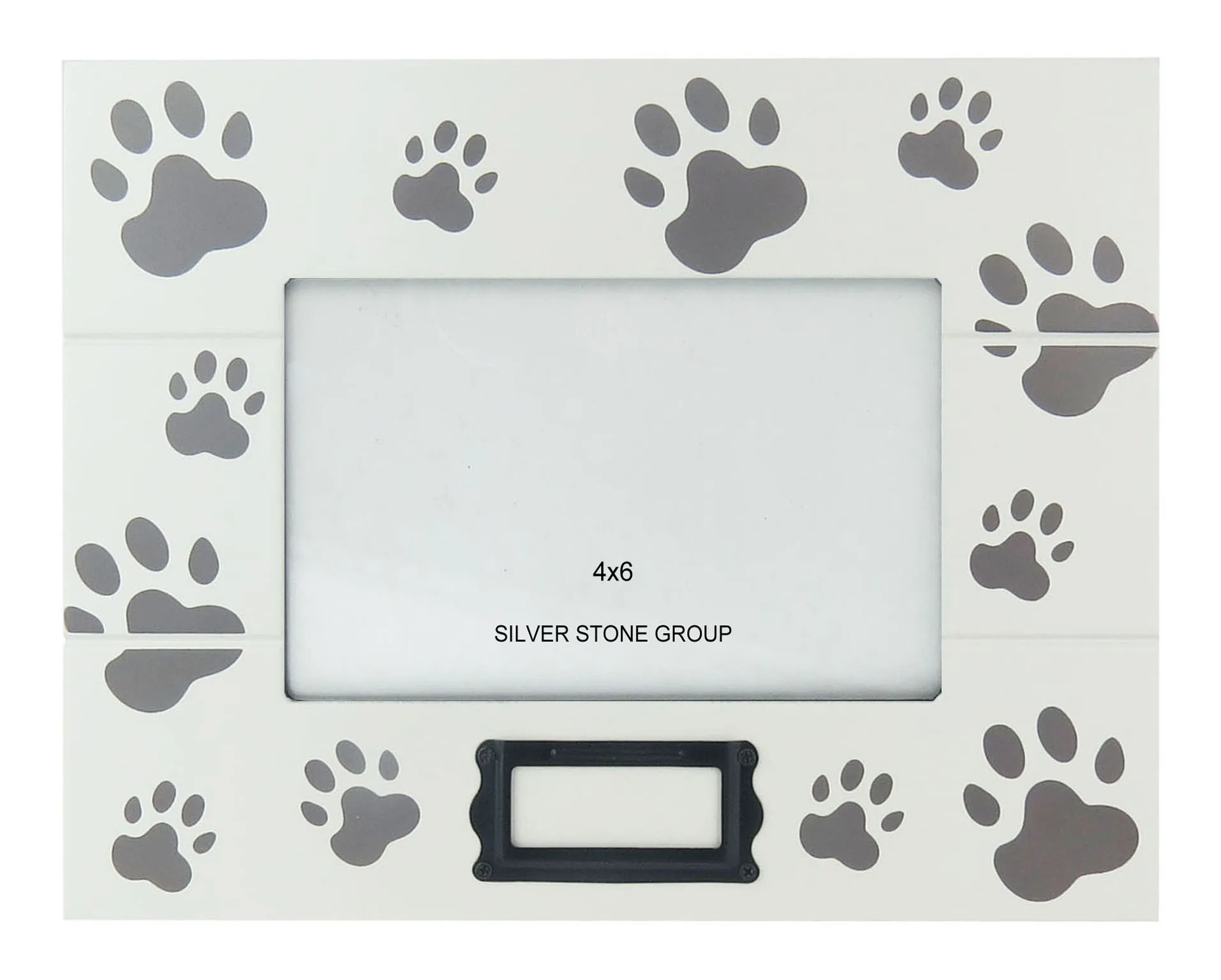 wholesale magnetic Pet memorial frame keepsake Paw Print dog wooden animal Photo Frames  with Imprint Kit