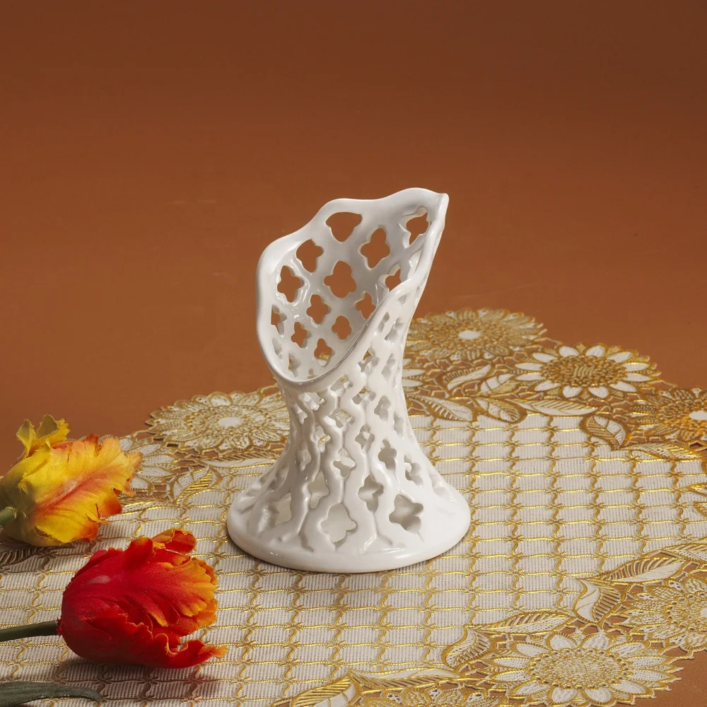 New home art decoration  handmade ceramic handbag design desktop decoration vase