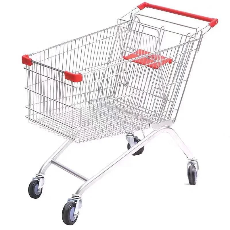 Hot sale high quality Metal material cart European style Supermarket Shopping trolley