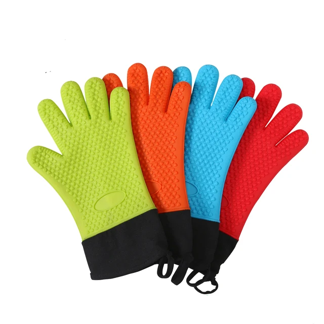 ALIKER durable heat and slip resistant food grade non-stick silicone BBQ grill glove