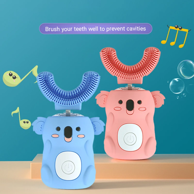 Music Electric Toothbrush For Baby U shaped Electric Sonic Automatic IPX7 Waterproof toothbrush for Kids