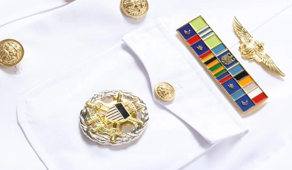 Hot Sale White Stand Collar merchant captain uniforms Merchant Seaman Commander Uniforms