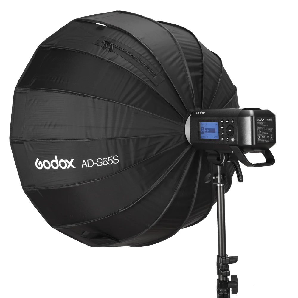 Godox AD-S65S 65cm Silver Deep Parabolic Softbox with Honeycomb Grid Godox Mount Softbox for AD400PRO