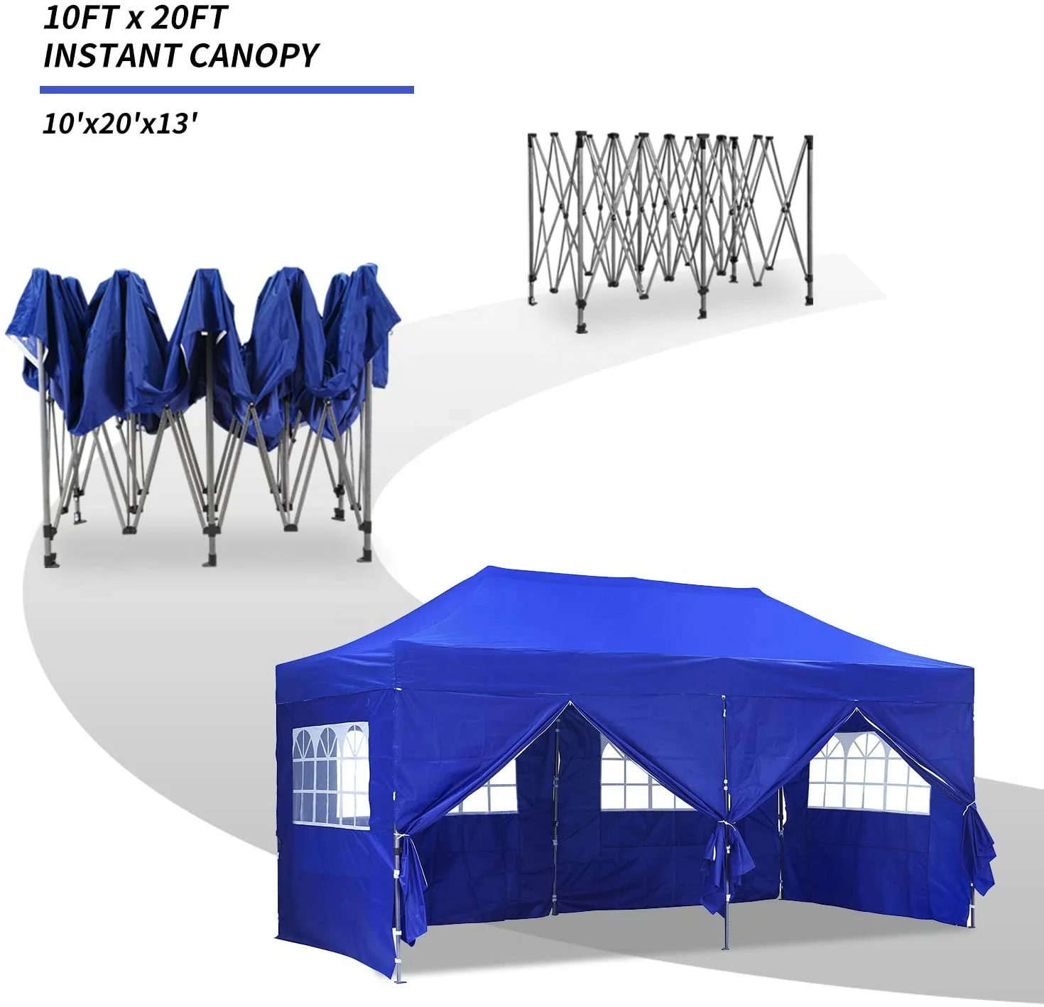 Straight Leg 50+ UPF Protection Pop-Up Canopy with Roller Storage Bag for the Beach tailgating Canopy