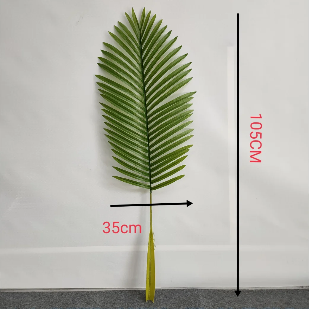 Artificial Tree Branches and Leaves Uv Proof Fakes Dried Artificial Tropical Date Palm Tree Leaves
