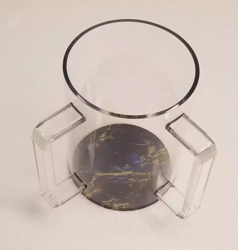 Jewish Lucite Acrylic Washing Mug Round Two Handles Plexiglass Kosher Handle Wash cup
