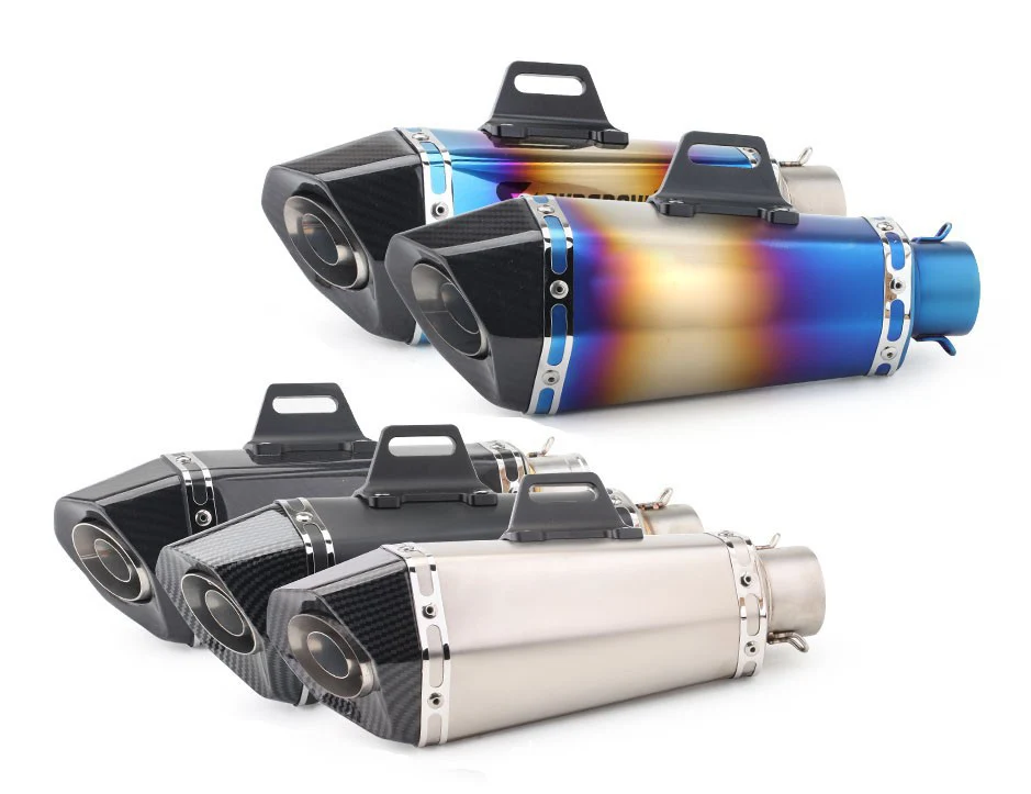 Wildmx High quality stainless steel motorcycle exhaust 310mm 370mm 570mm for 150cc 250cc 300cc 600cc motorcycle exhaust Z800