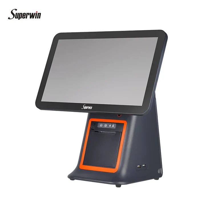 android mobile pos 15 Inch Lcd Monitor 1024*768 windows pos machine pos terminal with printer restaurant pda