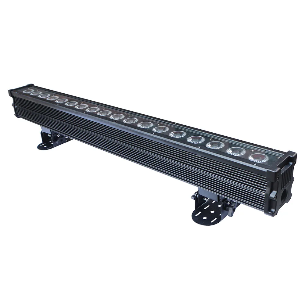 DMX Sound Control 18x10W RGBW 4 in 1 Wall Washer  LED Strip Bar Light with functional effect