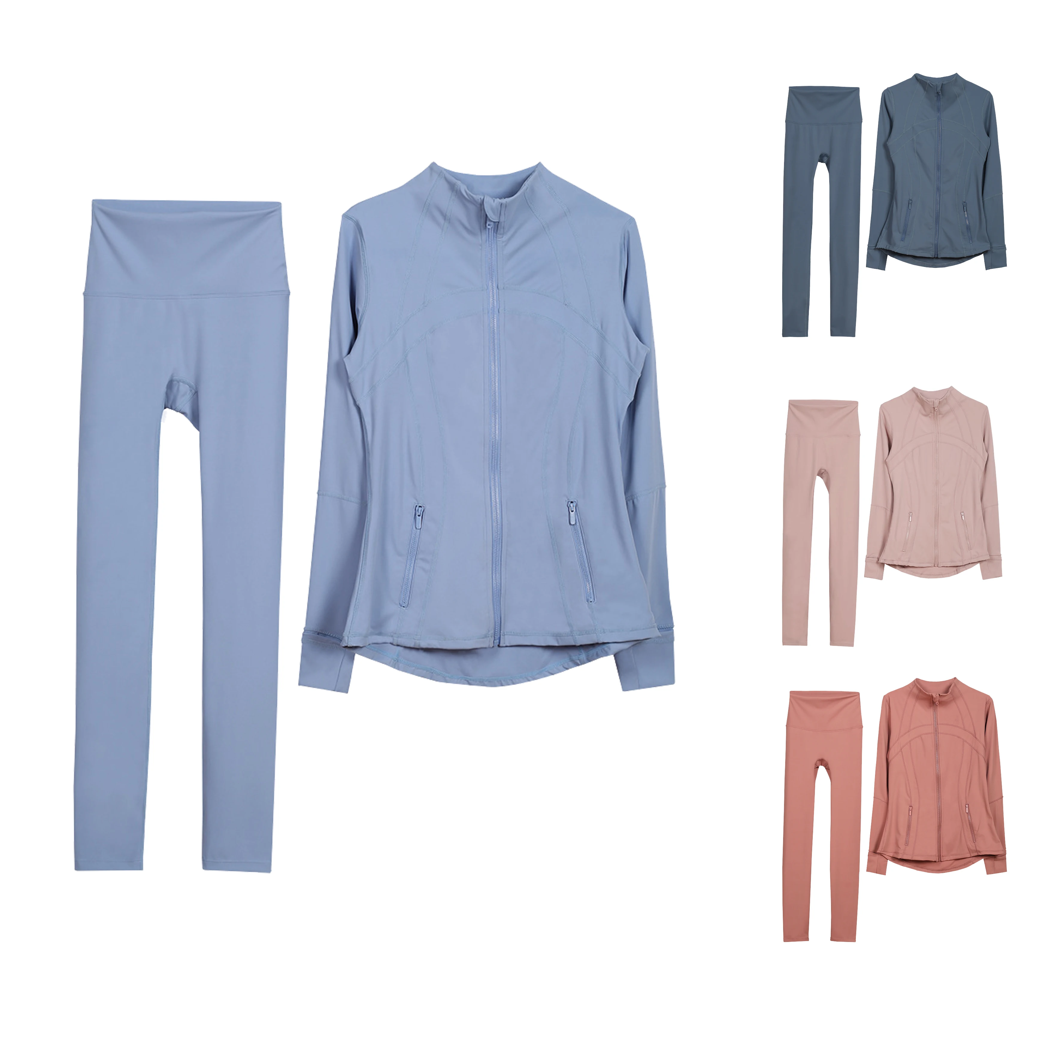 Спортивная одежда для занятий спортом уличная йогой комплект из 2 предметов куртка женщин укороченный топ спортивный пиджак на молнии с