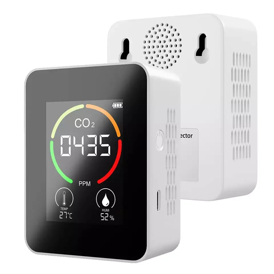 Portable Indoor Infrared temperature Carbon Dioxide Concentration Gas Analyzers Sensor hand held mini co2 meter Sensor Monitor